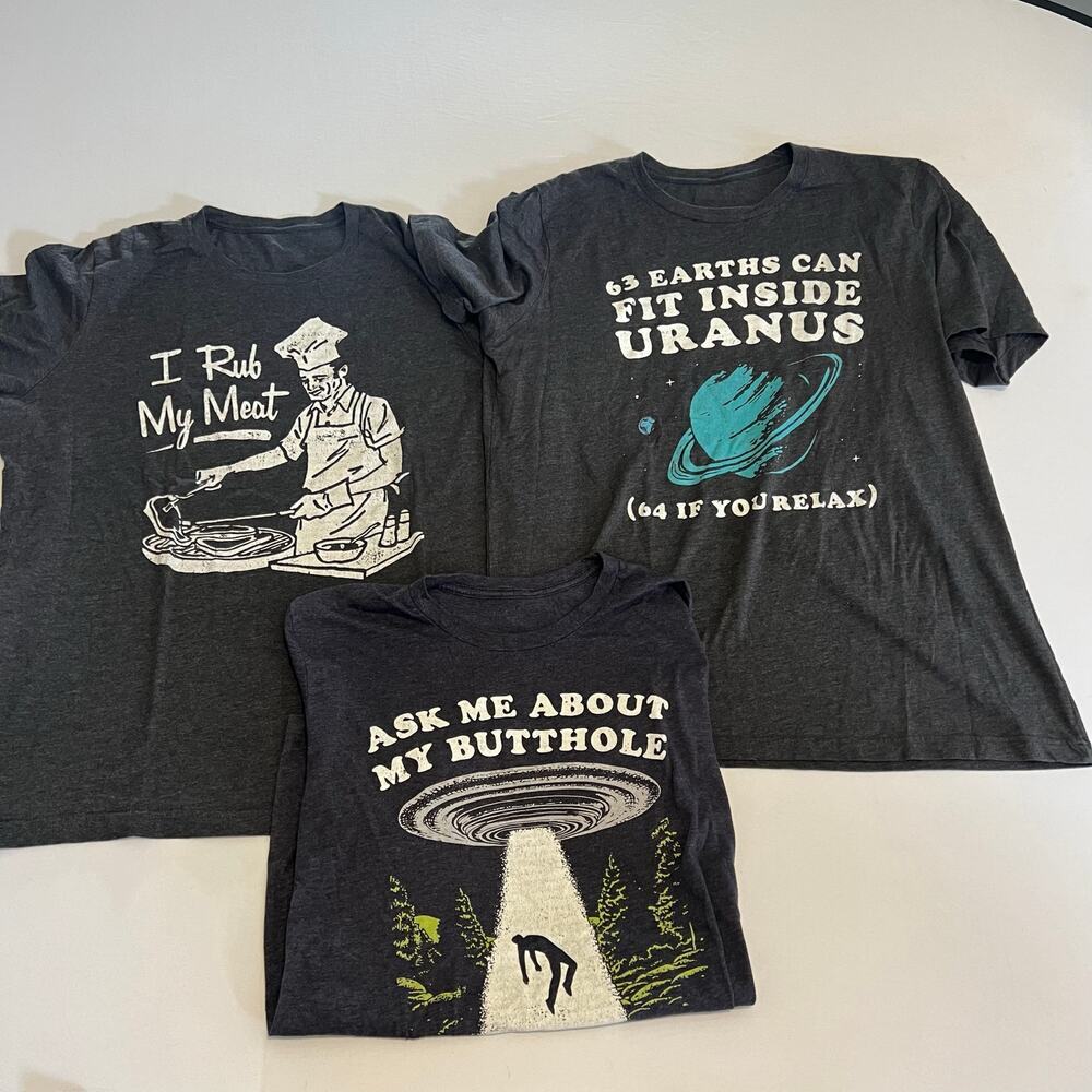 Set of Three Men's Graphic T-shirts XL